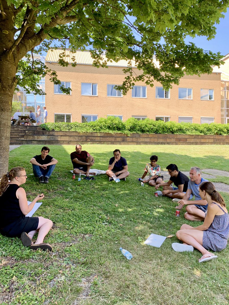PromemoAU's tweet photo. Taking full advantage of the nice weather! PROMEMO Summer Synergy event with discussion groups on “Imaging memory”, “Astrocytes in memory”, etc. - while practicing social distancing. https://t.co/ogP8asSSfL