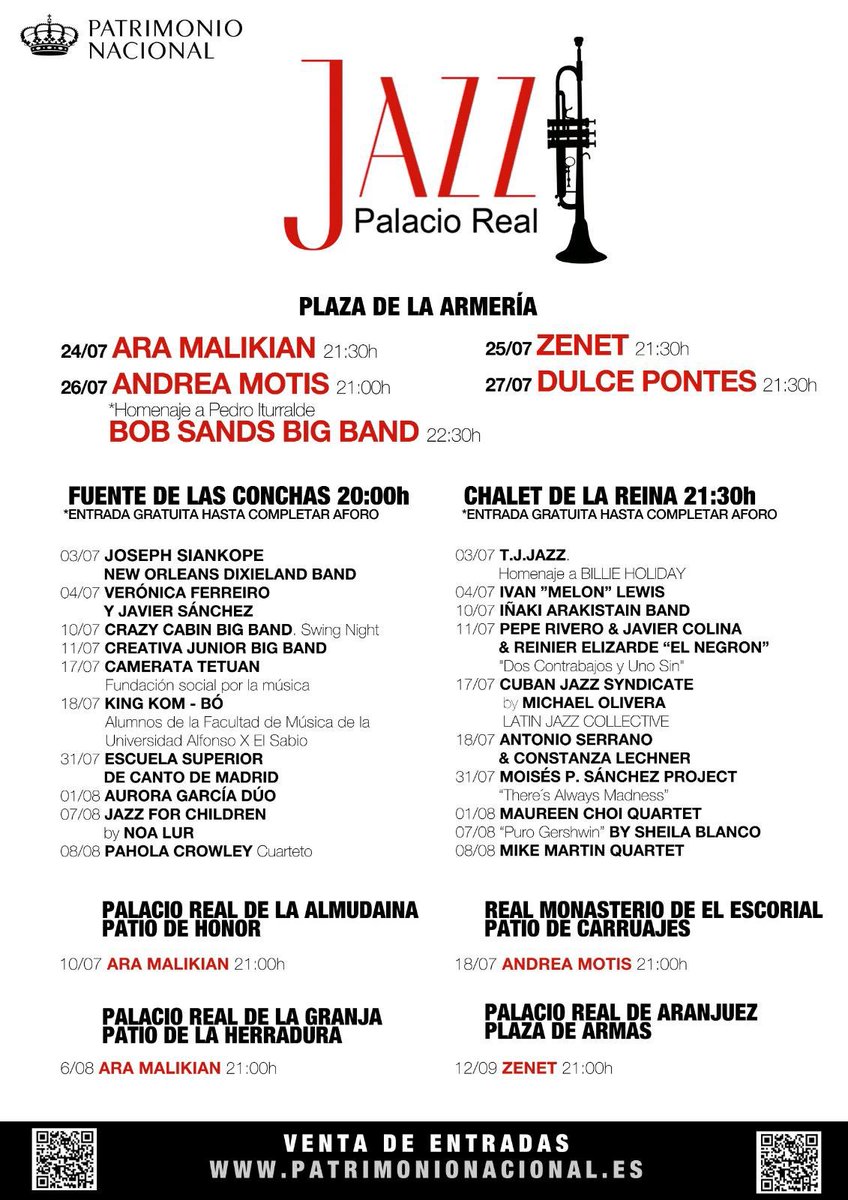 Esta semana se ha presentado el ciclo #JazzPalacioReal organizado por <a href="/PatrimNacional/">Patrimonio Nacional</a> con un montón de #ArtistasARTE en espacios de lujo!! Con la dirección de nuestros #SociosARTE <a href="/Summummusic/">Summum Music</a>