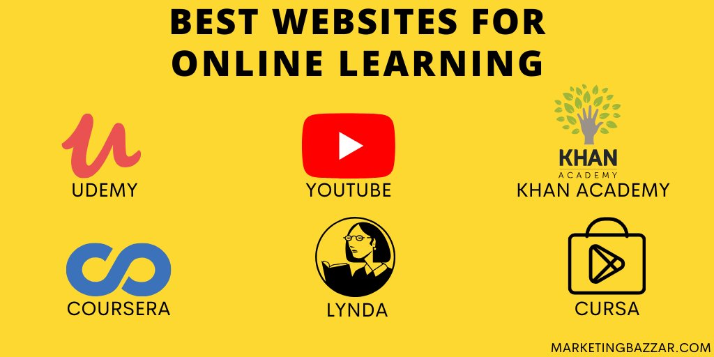 marketingbazzar's tweet image. You can study just from your bed...
#onlinelearning #learningwebsites #Digitallearning #Marketingbazzar
