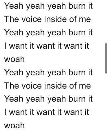 Burn it (ft max !) literally just the line “theres someone in the mirror that you dont know” ,, thats such a common lgbt, especially trans, experience,, wanting to burn that image and the voices inside until you feel like u