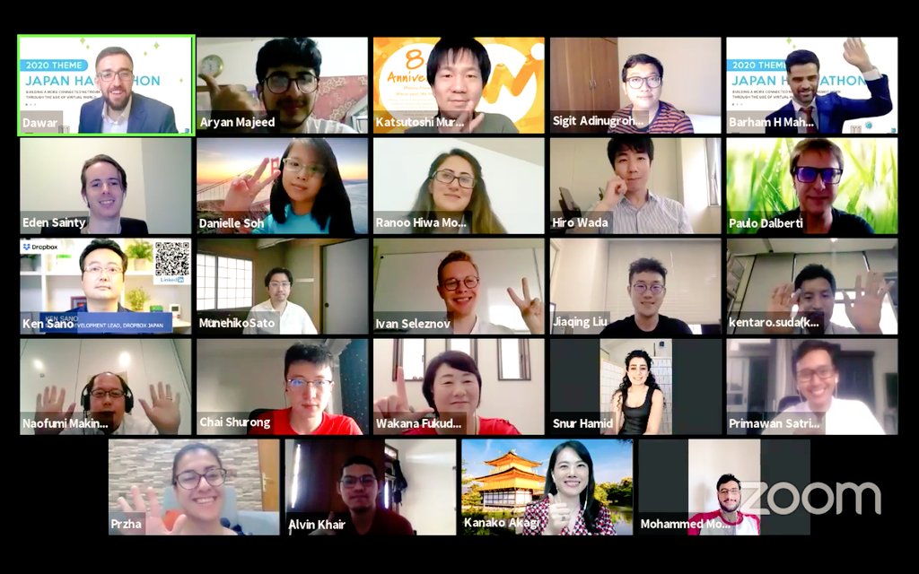 happyhirito's tweet photo. ¡Ya empezamos el evento online se llama #japanhackathon con las 261 personas de 40 países diferentes! Vamos, vamos! https://t.co/lVmR6uhZHp