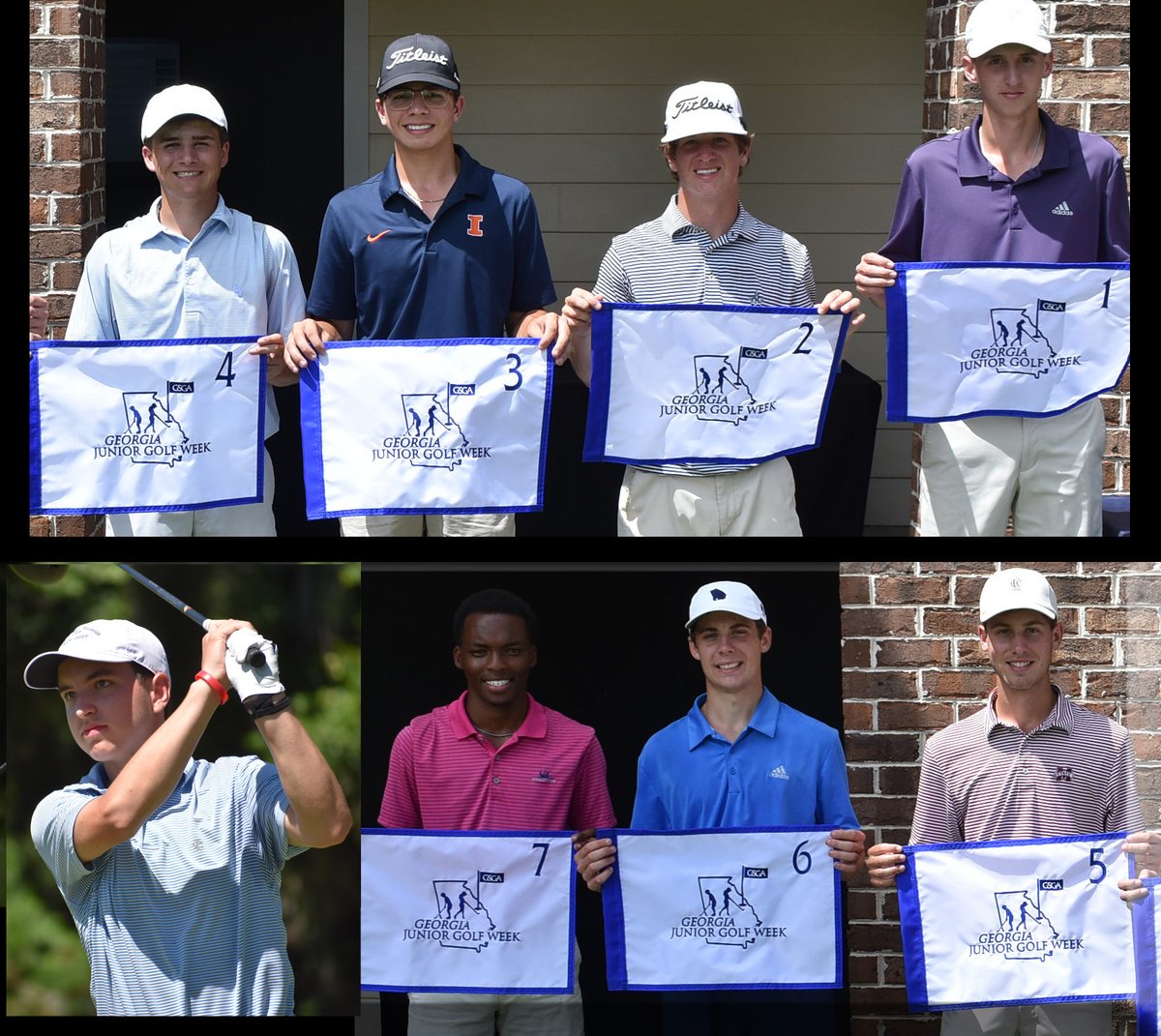 GSGA's tweet photo. Say hello to Team Georgia! This crew will represent the 🍑State at the GA-SC Junior Challenge Match next month at The Farm!

Top Row (l-r): Luke Dasher, Jackson Buchanan, Parker Highsmith, Hogan Ingram
Bottom Row (l-r): Marcus Reynolds, Steve Kibare, Brantley Baker, Bo Blanchard https://t.co/jvp00o96OI