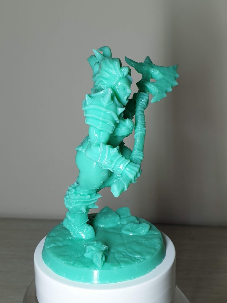 3DPBeginner's tweet photo. Not bad for the first print on the Creality LD-002R resin printer.
Orc Barbarian from Artisan Guild printed at 50 microns with @PhrozenDLP Aqua Green resin.
#LD002R #creality #crealityresinprinter #resinprinter #resinfigure #miniature #tabletop #tabletopmini #tabletopminiatures https://t.co/QT5aF5AzqR