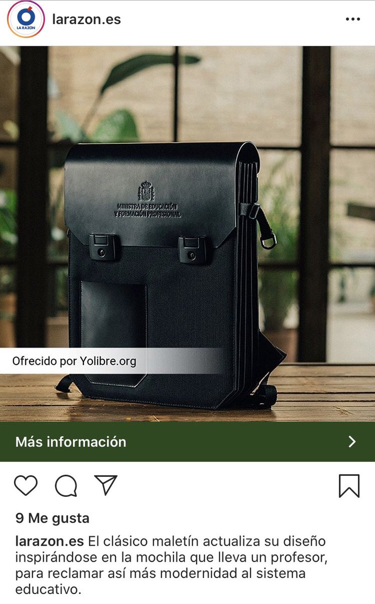 ¿Quieres reclamar modernidad en el Sistema Educativo? ¡Cómprate la mochila de <a href="/larazon_es/">La Razón</a>!