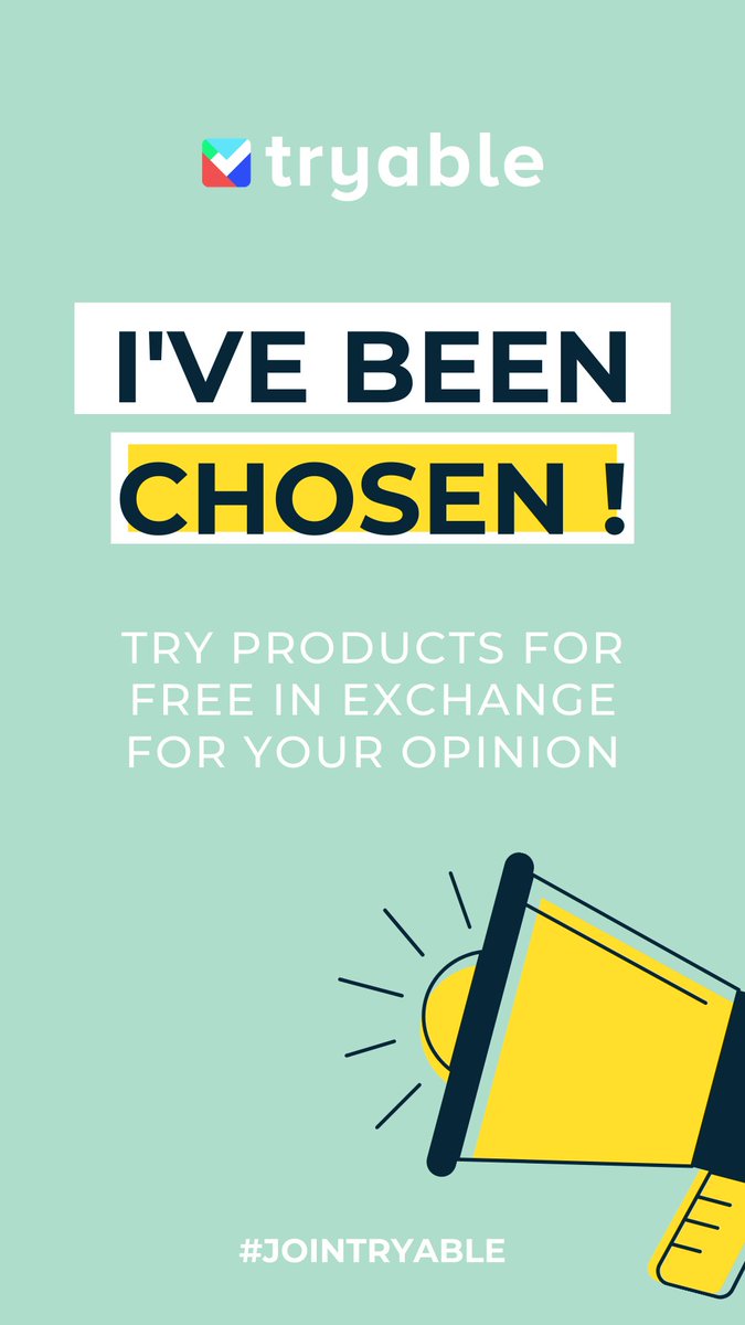 imagine_sunsets's tweet photo. I've been chosen!โฅ๏ธ
Sign up to tryable to receive and try FREE products in exchange for your opinion. ๐ฏ
So, what are you waiting for? Join now! ๐ @jointryable #jointryable https://t.co/0ljIGpTjaR