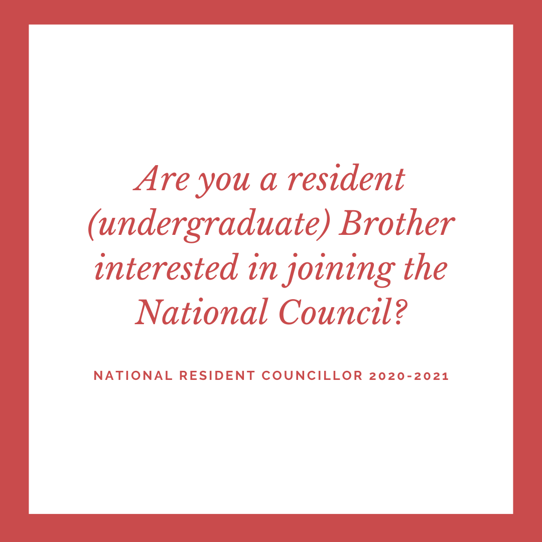 AlphaChiRho's tweet image. Are you a resident (undergraduate) Brother interested in joining the National Council? Nominations are open for the Resident Councillor positions! Start the process here: axp.formstack.com/forms/resident…