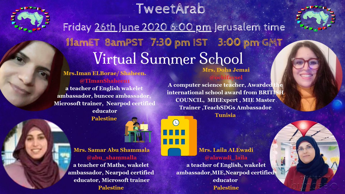 TImanShaheen1's tweet photo. Waiting for your participation in our event within 15 minutes
#TweetArab
#MicrosoftEDU 
@ochifaysel @TweetMeet @wakelet @MicrosoftEDU @eda_gimenez @Doctor_Harves @EdChatEU @EdChatIND @IleneWinokur @Buncee @alawadi_laila @abu_shammalla @DevraoLekul @drmunahi @jbara_samia https://t.co/ODVrIfQuD2
