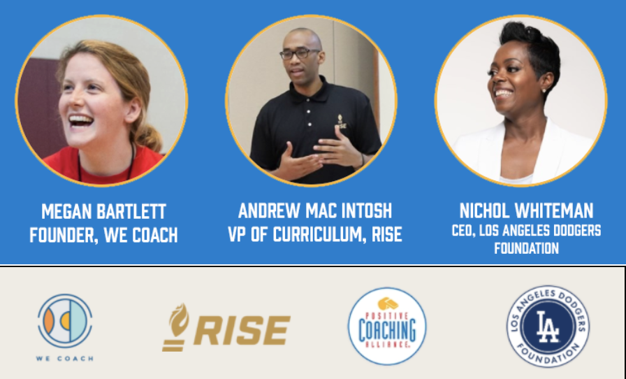 PositiveCoachUS's tweet photo. Join us with @we_allcoach, @RISEtoWIN and the @DodgersFdn for a conversation around How Sports Can Battle Racism next Monday, 6/29 at 1:00pm PT. Sign up for this free discussion here: https://t.co/3uPbXMpwYh https://t.co/9qgk7ZuK6i