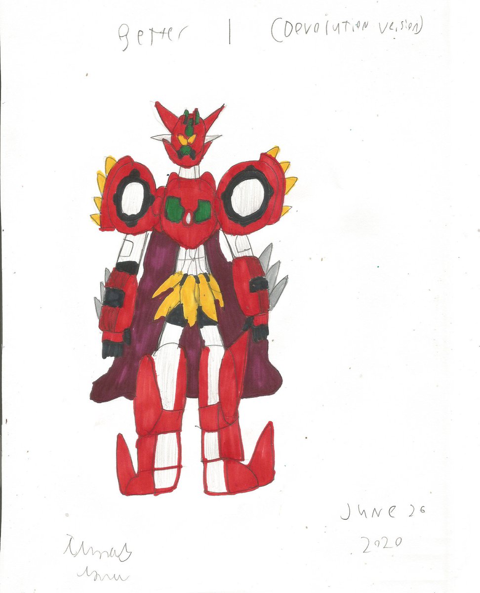 Thomasl964's tweet photo. Getter 1 devolution version fan art #artwork #drawings #characterart #fanart #fanartfriday #getterrobo #getterrobodevolution #mecha #superrobot #mechaartwork https://t.co/zk5Bliinry