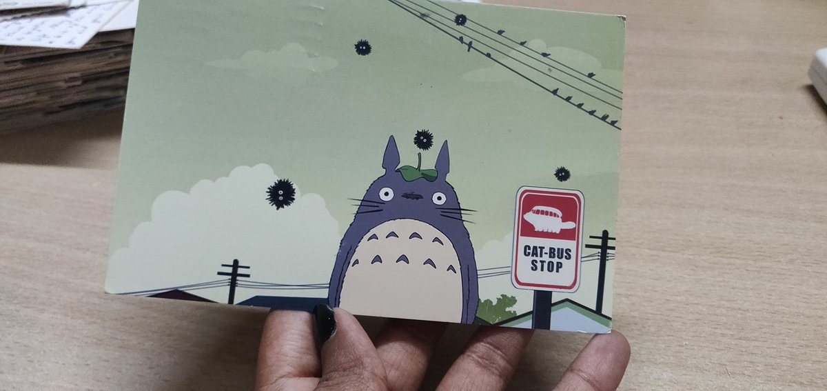 And this adorable totoro card from China 