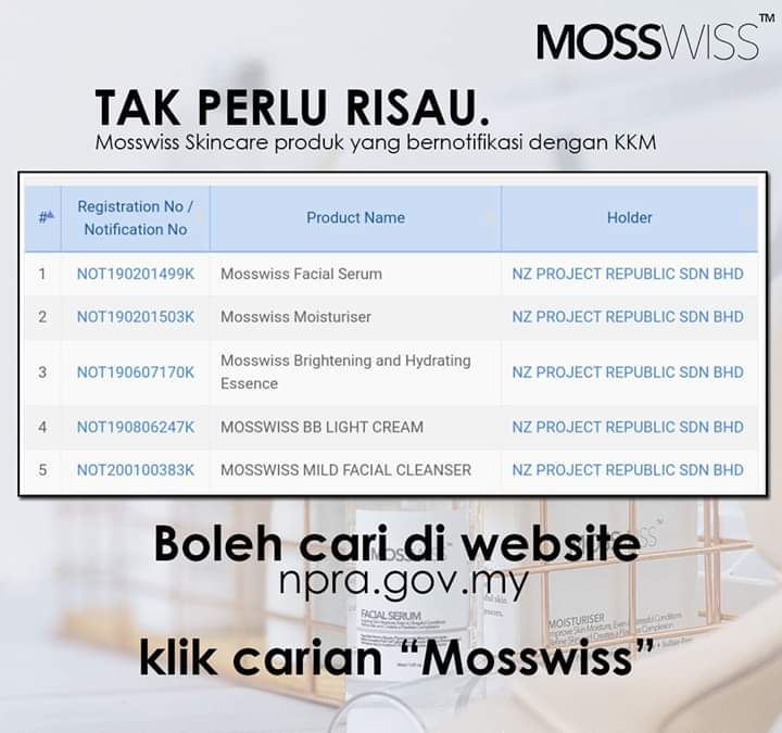 And korang tahu tak ada first SKINCARE BRAND KAT MALAYSIA yang gunakan LUMUT ni as a main ingredients ? YES, WE HAVE MOSSWISS SKINCARE ! GUNA LUMUT GAISS  Type of moss that is used in this skincare is PHYSCOMITRELLA PATENS 