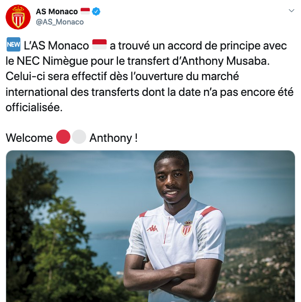 FootScoutingFR's tweet photo. Pour en savoir plus sur la nouvelle recrue de l'AS Monaco, Anthony Musaba, RDV sur ce thread 👇

https://t.co/kn3bzgkdqf https://t.co/wZHS89CiFv