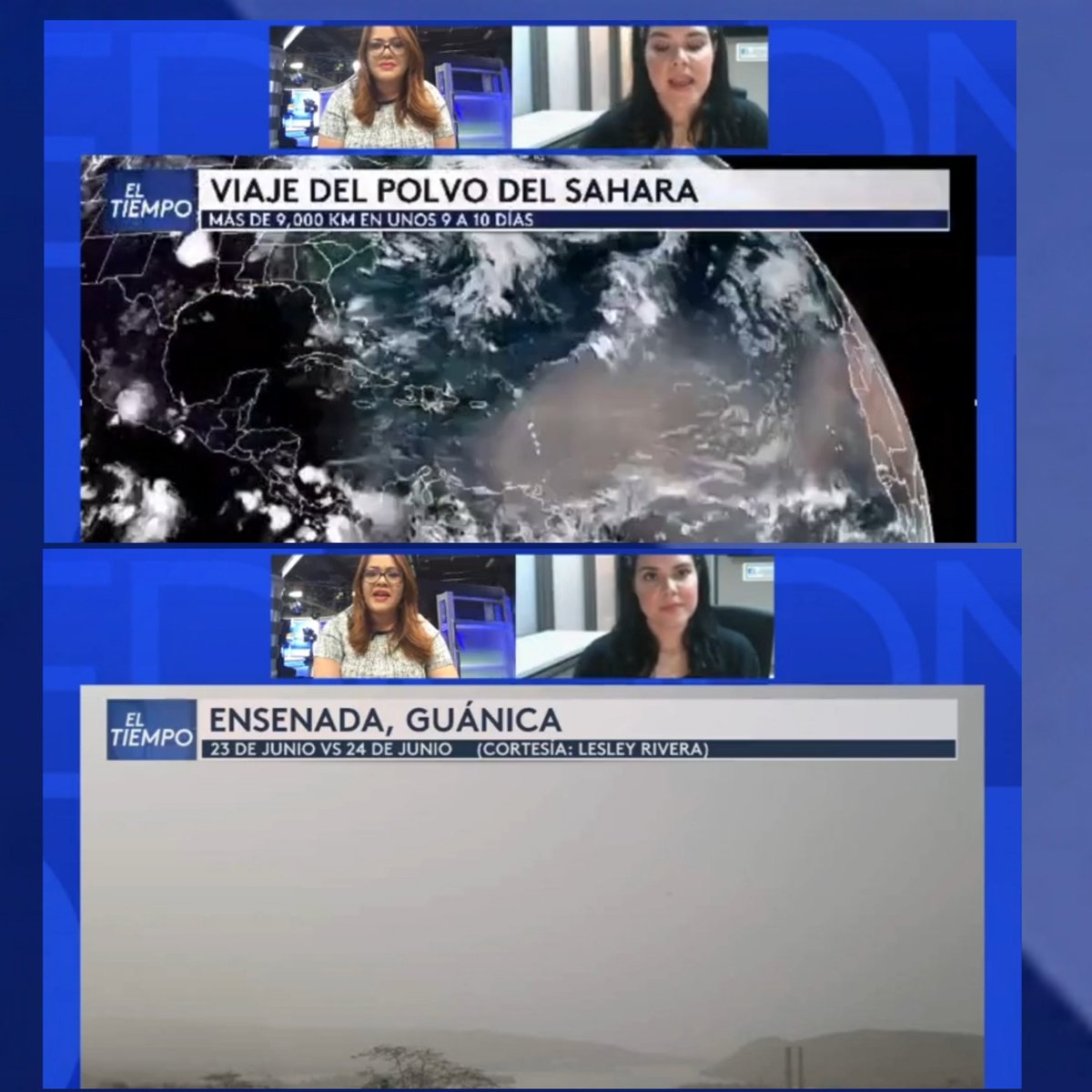 SLopezTiempo's tweet photo. 🌫🌳 Polvo del Sahara, su trayecto y beneficios. #CienciaLIVE con #EdiciónDigitalPR  junto a la Meteoróloga Fernanda Ramos del Servicio Nacional de Meteorología @NWSSanJuan. 
Si te lo perdiste, búscanos en Facebook de @ediciondigitalpr #ItIsScience https://t.co/ZbAy2JMbZN