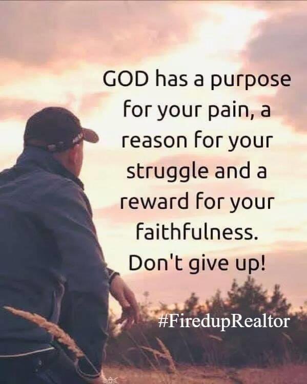 JimNeumannGroup's tweet photo. To anyone battling a health or family or business crisis, STAY STRONG 💪🏼 DON'T GIVE UP! 🙏🏼 GOD HAS YOU! #faith #purpose #struggle #reward #dontgiveup #God #believe #wintheday #battle #fireduprealtor #positivity #positivevibes #positiveenergy #positivevibesonly #positivethoughts https://t.co/SBbh7rKnvm