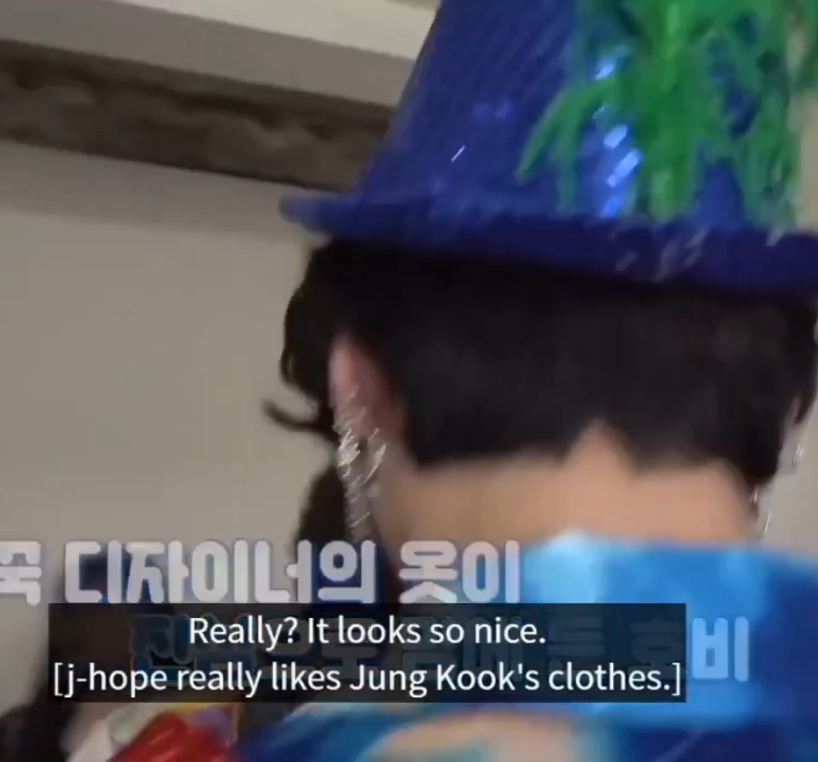 During this run episode when all members noticed how Jungkook had gone into his work mode, silently making the shirt with very lil talking. And the results were beautiful, hobi couldn't stop praising the shirt for the intricacy and sellable quality