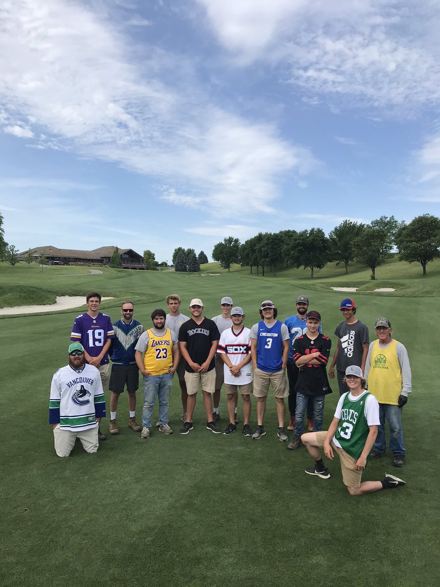 Another very productive week put together by the whole crew! Mowers, markers, detail crew, bunker teams, sod fathers, shop/equipment managers, moisture management, everyone involved!  Great teamwork all around! Here are the #JerseyFriday participants