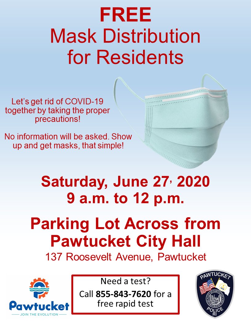 FREE mask distribution tomorrow!