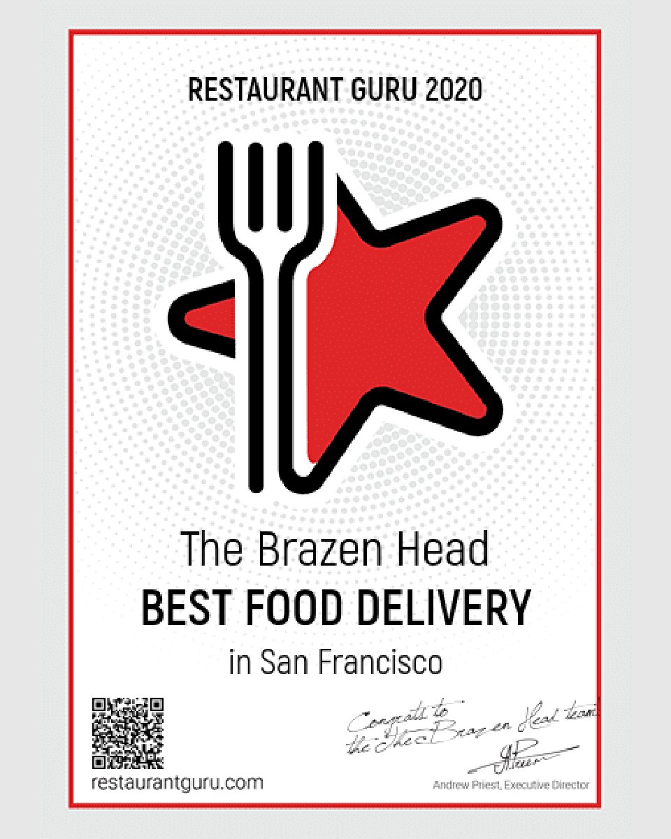 BrazenHeadRest's tweet image. We're thrilled to have received this award! We hope to serve you soon.