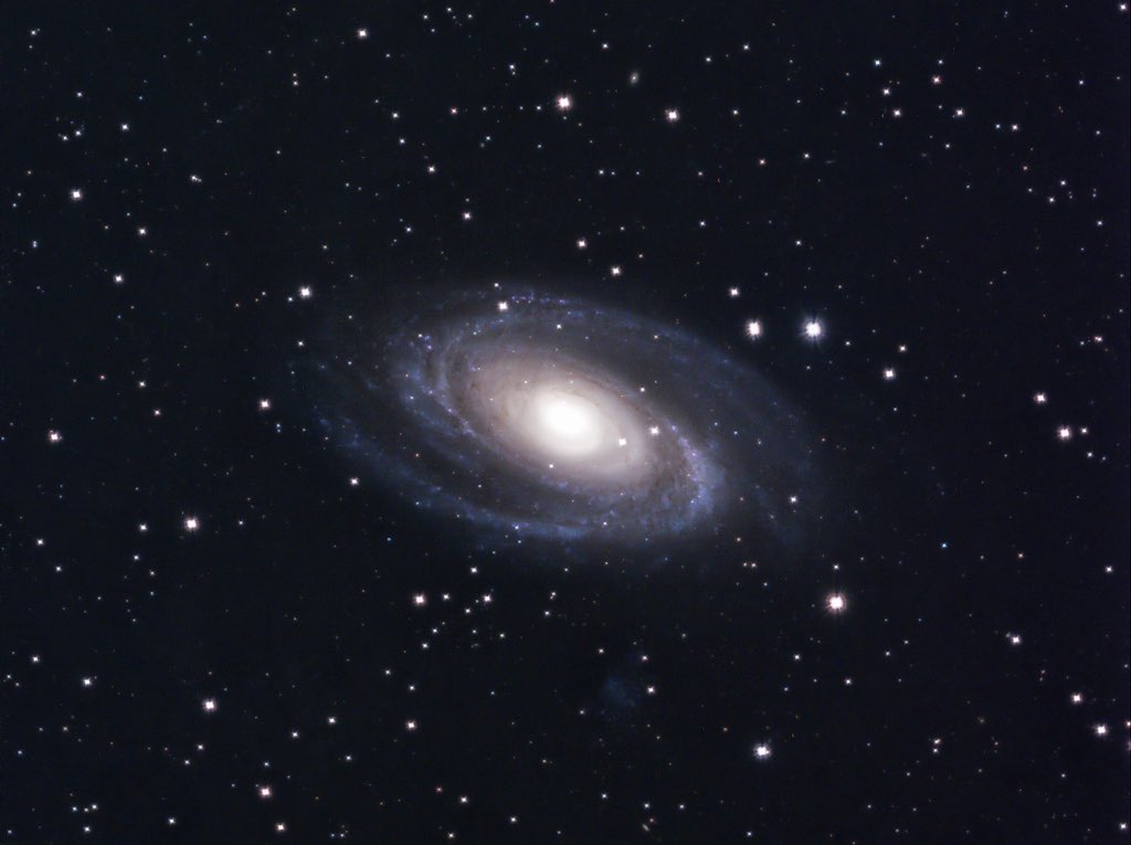 One of our neighbors, M81! It’s part of a neighboring group of 34 galaxies in our cosmic city, the Virgo Supercluster. 

The Virgo Supercluster, which includes the Milky Way, consists of ~50,000 galaxies &amp; is one of 10 million other known superclusters in the observable universe