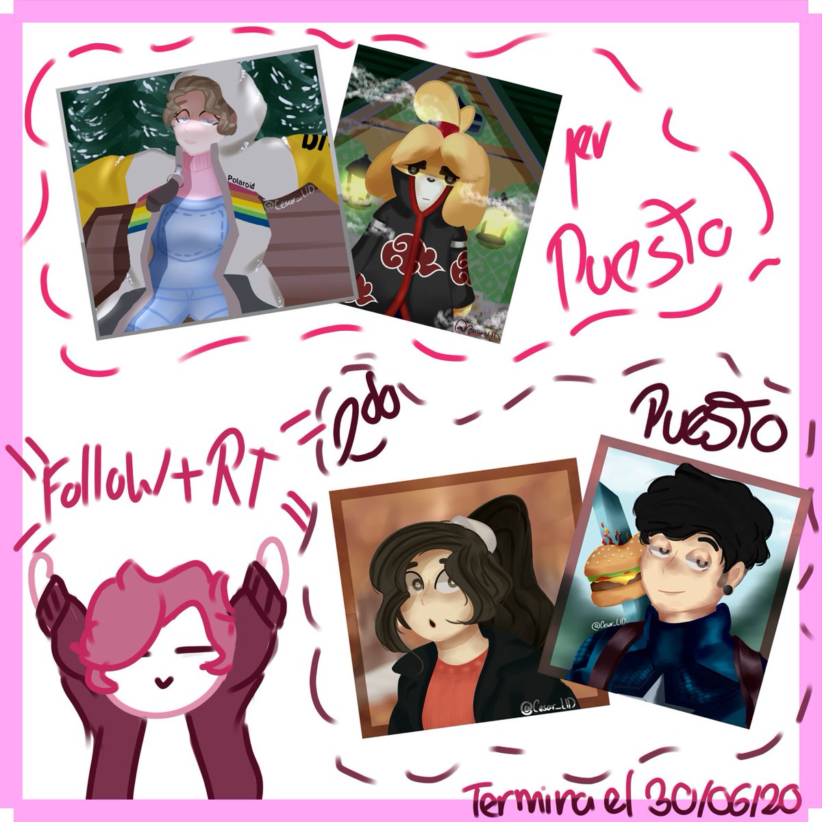 germqnq's tweet image. Hola!
Llegue a 50 seguidores hace unos días y pues me parecía buena idea agradecer con un sorteo antes de poner comisiones,
para participar es darle rt y follow, solo hay 2 ganadores, termina el 30/06/2020 ^^!
Suerte.