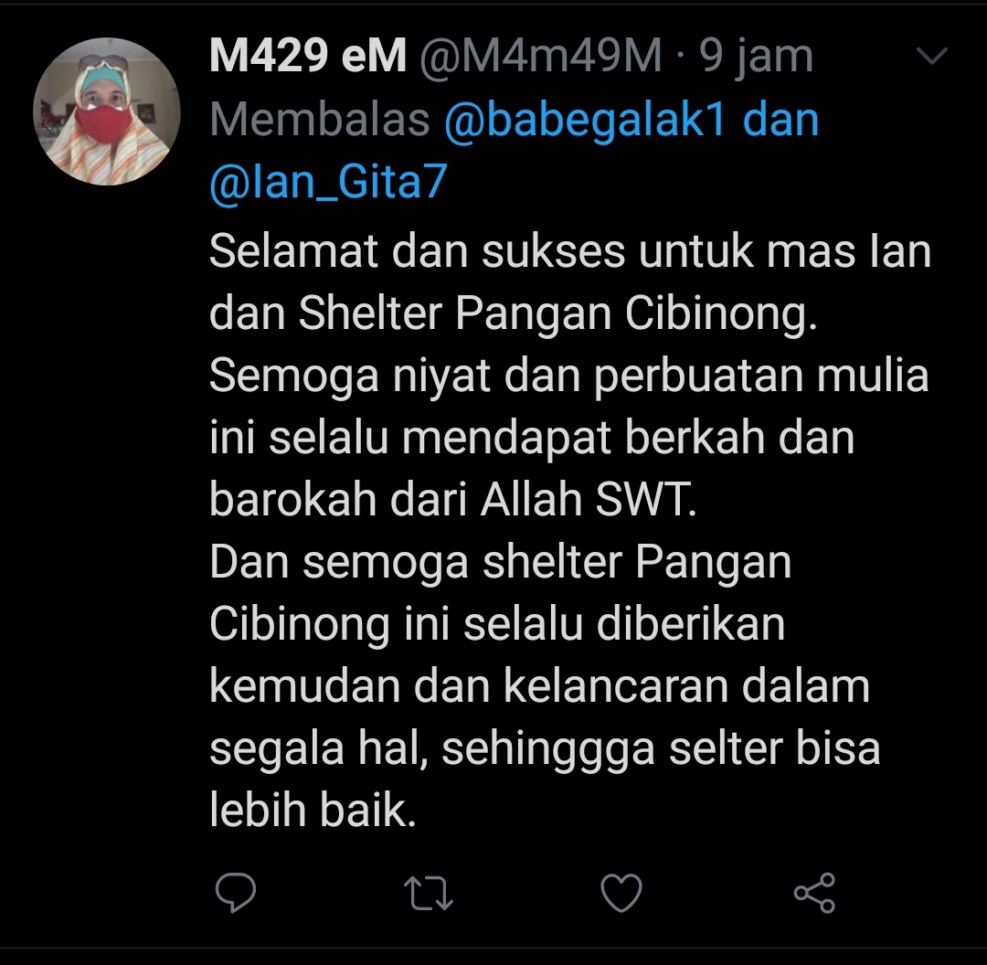 IanSPCC's tweet photo. Halo @babegalak1
Makasih untuk GA dari #DapurUmumUntukSesama
Sebagai support untuk #SPKB
Nah close ya be GA nya
Udah dapat neh pemenang nya
@M4m49M
Terimakasih untuk semua yg udah berpartisipasi
Terimakasih untuk semua juga 🙏
Terutama untuk @babegalak1
Semoga berkah 🙏 https://t.co/NpbPca8413