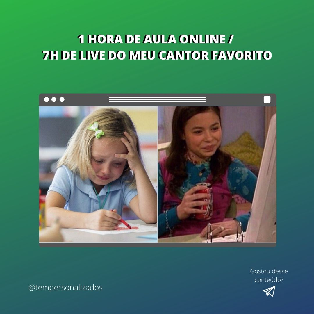 Memes em imagens #85-Aula online 