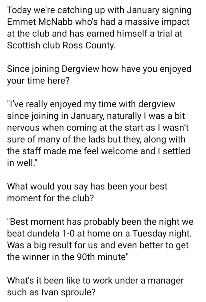 BAWA_Updates's tweet photo. All the best Emmet McNabb on your trial at @RossCounty, do us proud #bawa #Dergview https://t.co/Cl5LNrVsqD