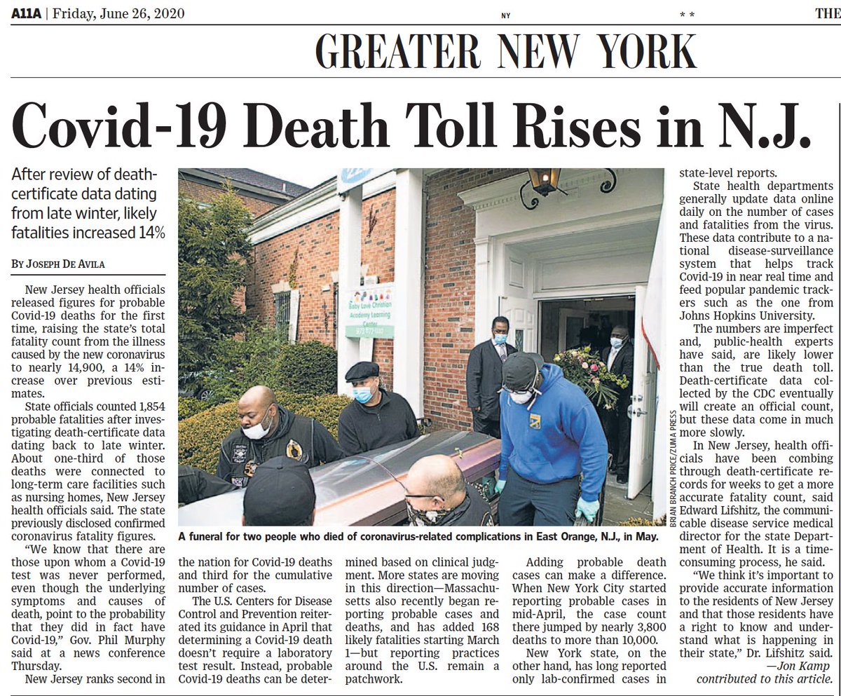 Apparently, the new increase in US deaths may be attributed to this rise in New Jersey, a revision of death toll from April, published today.  @OurWorldInData may want to raise their graph, take this into account