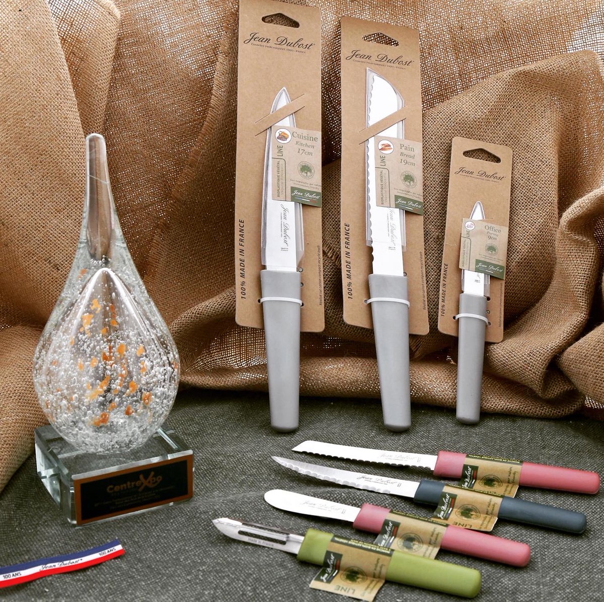 JeanDubostknife's tweet photo. #innovation #trophée La gamme #ecoresponsable Jean Dubost Line récompensée salon #centrexpo Groupe Findis Desamais https://t.co/7jrJ2C8278 #fabricationfrancaise #madeinfrance #DeveloppementDurable #okcompost #biodegradable #vegetal #thiers #France #engagement #RSE #sustainable https://t.co/uQKBOjIRAv