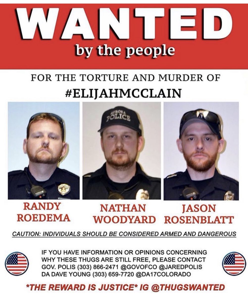  @AuroraPD dispatched units to respond to a 911 call about a man that “looked suspicious” because he was wearing a ski mask as he walked home. This was an unlawful stop.  #ElijahMcClain did exactly what he had the right to do under the law— end the encounter and go home.