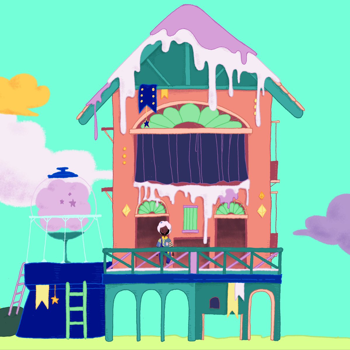 medium_barnacle's tweet photo. 지난번에 일부 공개했던
리케의 집 전경💜 

#cookiehouse #illustration #digitalpainting https://t.co/jkWuBvrAdS