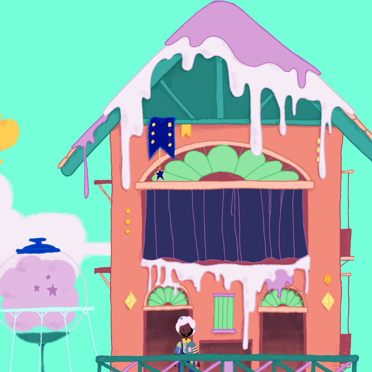 medium_barnacle's tweet photo. 지난번에 일부 공개했던
리케의 집 전경💜 

#cookiehouse #illustration #digitalpainting https://t.co/jkWuBvrAdS