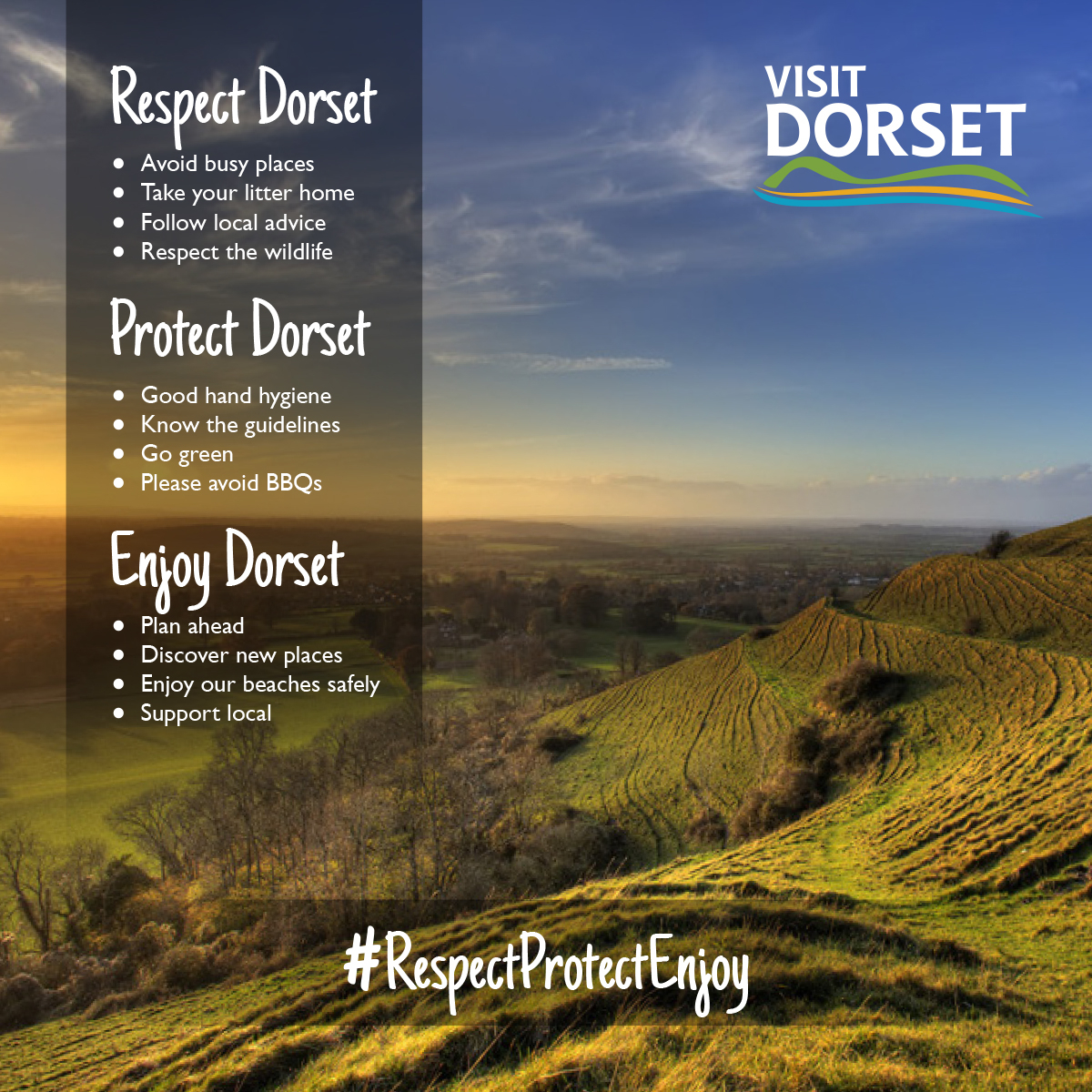 We are very much looking forward to welcoming you back to Dorset. But if you are planning to visit we encourage you to please plan ahead and know before you go to help respect, protect and enjoy our beautiful county.

#RespectProtectEnjoy #PlanAhead 

bit.ly/3fYwJ4a