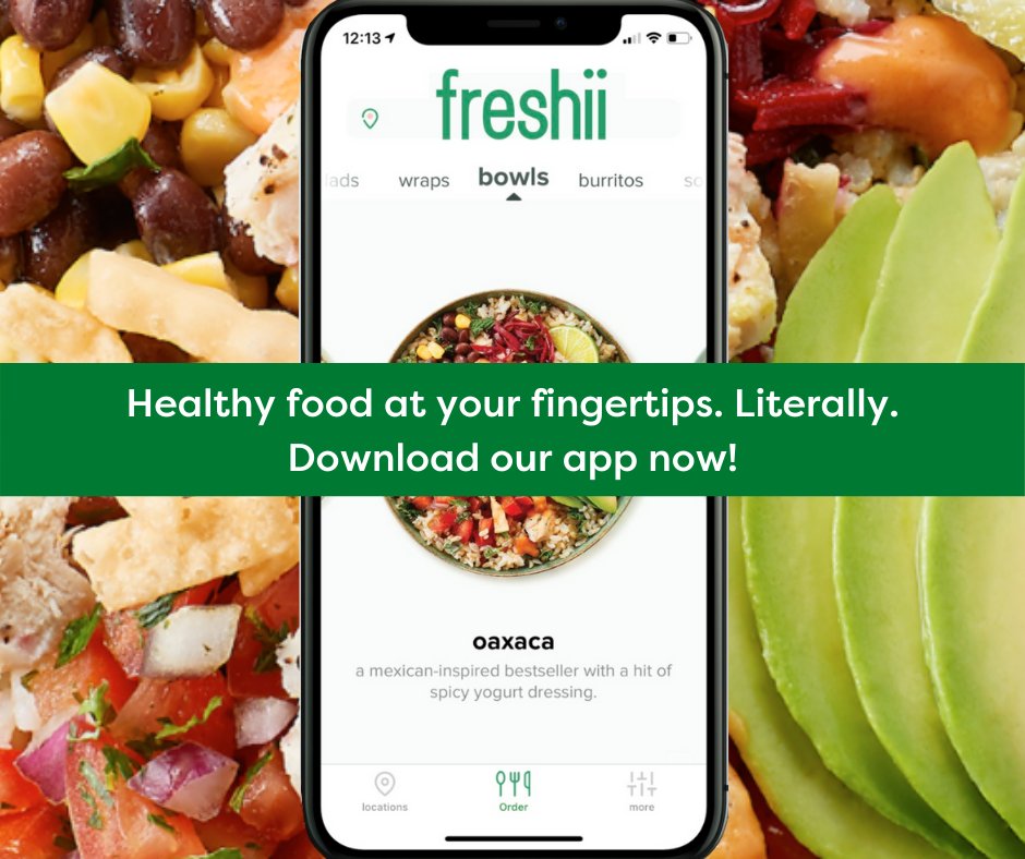 freshii's tweet photo. Hungry? Order now through our app and you'll be eating before you know it 🍴
https://t.co/Hnn8xYp0WD
https://t.co/Or24HdBj5c
#freshii #healthyfood #foodie #weekend https://t.co/p5GZFar5El