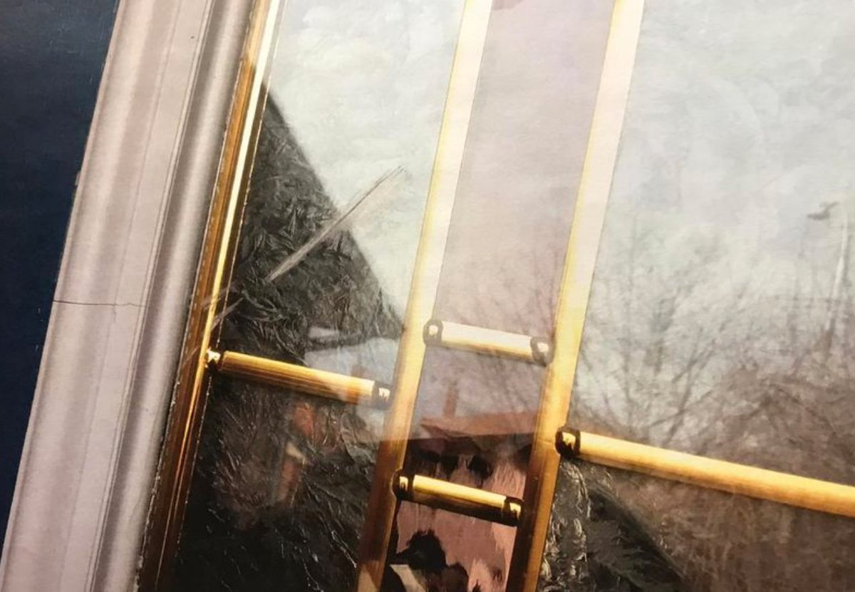 Justice Di Luca also made mention of this scratch on the front door of the home belonging to James Silverthorn. Crown lawyers suggested was made by Michael Theriault as he swung the pipe at Miller. Michael Theriault denies this.