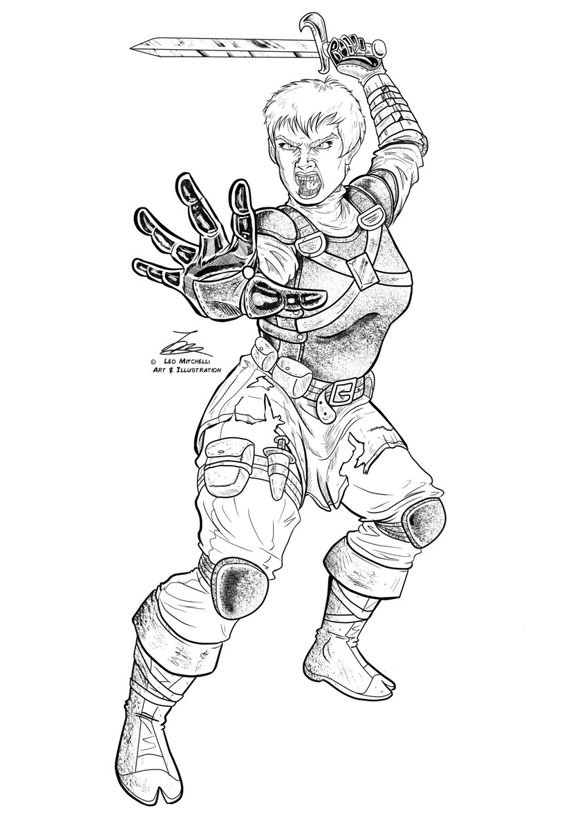 LeoMitchellArt's tweet photo. Black &amp; White inks! 🖤I'm honestly really proud of myself for this one. I've certainly improved with foreshortening, perspective and inks. 
#Artshare #artistsontwitter #GhostbustersOC #Birthday #ghostbusters #inks #lineart https://t.co/BfR8t6KZOi