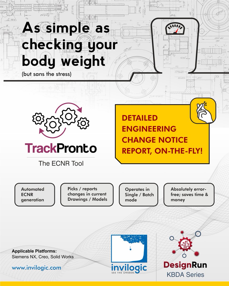 invilogic's tweet photo. Trackpronto, Design Automation tool for Engineering Change Notice Report.

#tool #designautomation #hydraulics #designrun #invilogic #engineering #innovation #manufacturingtechnology #automationengineering #automationtools #caddesign #caddrawing #3dmodel https://t.co/LEdPYVGCqo