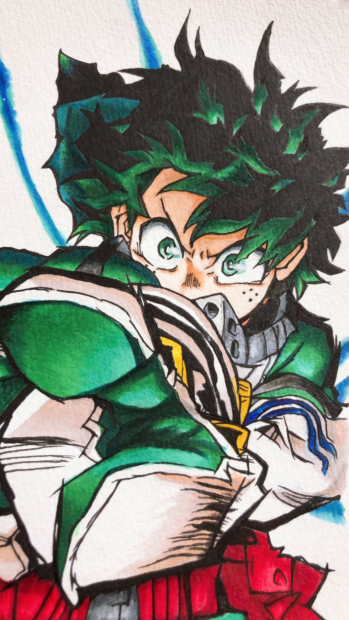 تويتر ﾟさくらもち ﾟ على تويتر 今日は遅めの投稿 さあ みんな大好きヒロアカのデクくん かっこいい 僕のヒーローアカデミア ヒロアカ 緑谷出久 デク イラスト イラスト好きな人と繋がりたい 絵師さんと繋がりたい T Co