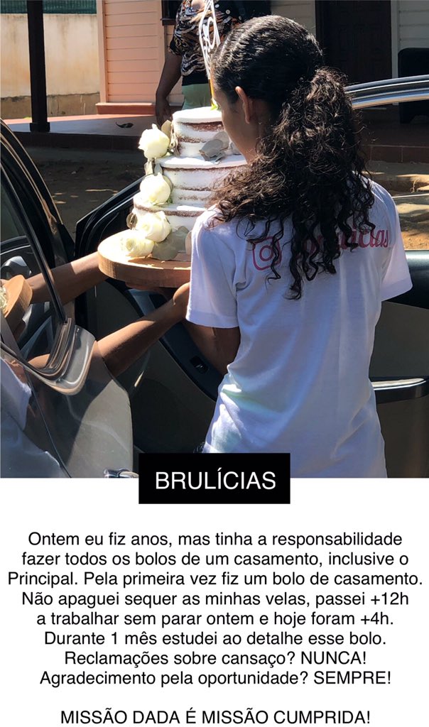 Só eu sei quantas noites n dormi em condições pelo peso da responsabilidade. Mais uma missão cumprida e n podia ser diferente, afinal de contas, É A BRULÍCIAS né?! 😌