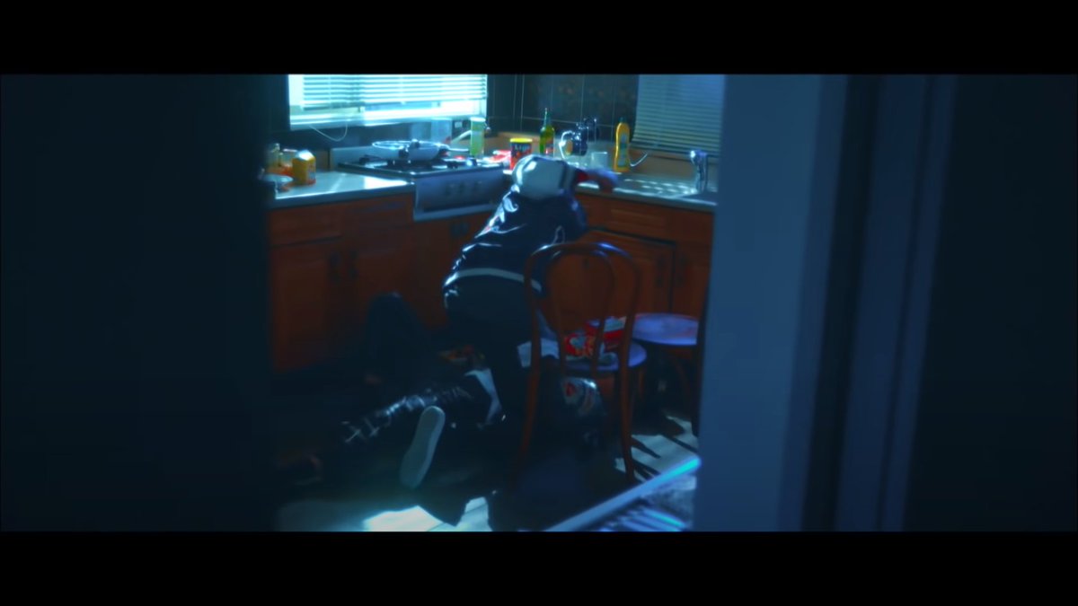 Hobi is in a kitchen that looks like the BST kitchen (Japanese version) but like decades after that actually happened. The one where Jin fights with Tae, remember?There is another kitchen in the Jimin/Namjoon SY VCR but the blender tells me it's the BST kitchen. @BTS_twt