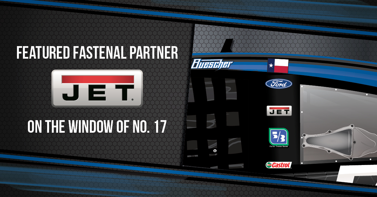 Also glad to have Walter and <a href="/JET_Industrial/">JET Industrial</a> on board with <a href="/Chris_Buescher/">Chris Buescher</a> this weekend <a href="/PoconoRaceway/">Pocono Raceway</a>.

<a href="/FastenalRacing/">Fastenal Racing</a> // #NASCAR