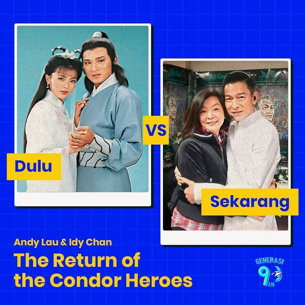 Nih buat yang kangen sama Yoko dan Bibi Lung. Aktor Andy Lau dan Idy Chan baru menggemparkan internet setelah mereka berdua foto bareng dengan pose Yoko dan Bibi Lung dari serial Return of the Condor Heroes. Hmmm jadi kangen jurus totok nih.... #G90an #G90VERSUS