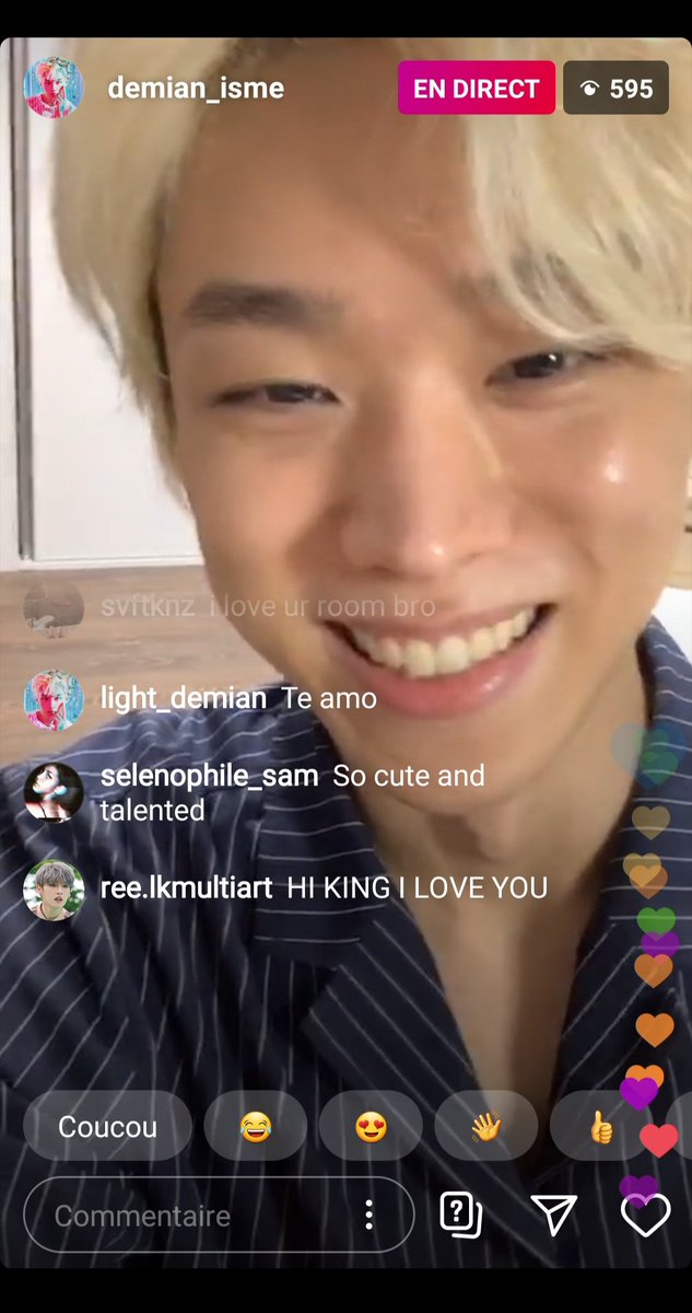 IsmeOrange's tweet photo. What a beautiful smile ๐๐งก My friday is always happier with Demian's live
#DemianFandom https://t.co/IvLvAksejj