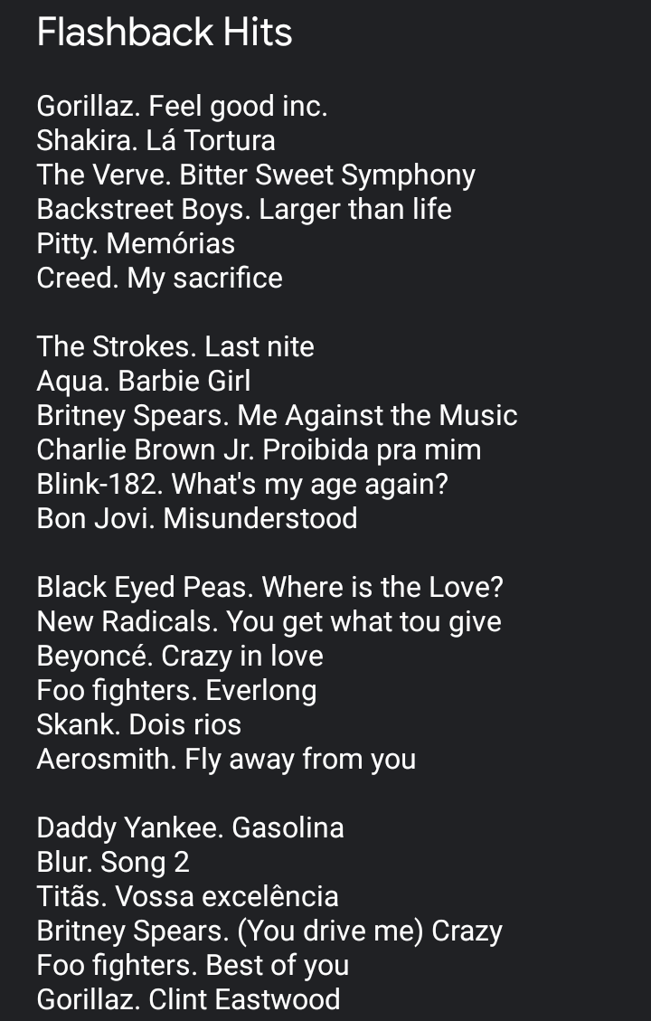 opedrocorreah's tweet photo. Utilidade pública!!
Playlist #FlashbackHits de hoje na @MTVBrasil ❤️ https://t.co/OUzc77clSE
