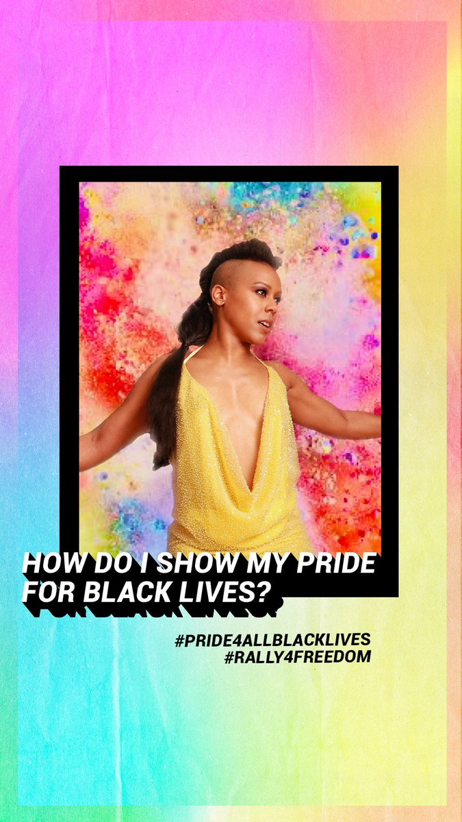 I show my #PRIDE  for Black lives by using MY VOICE!  Tomorrow, June 27th, in Times Square! An inclusive, colorful, celebratory space with speakers and performers - an intersectional movement for all Black lives to matter. #Pride4AllBlackLives #Rally4Freedom #Allblacklivesmatter