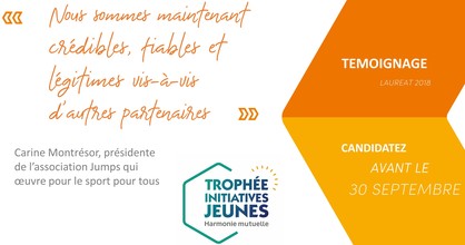 Soutien aux entreprises de l' #ESS ! Vs vs investissez ds des projets solidaires et vs avez - de 30 ans ? Tentez votre chance au Trophée Initiatives Jeunes Harmonie Mutuelle. Merci à Carine Montrésor pr son témoignage
#AvançonsCollectif en #Bourgogne ➡️ harmonie-mutuelle.fr/TIJ