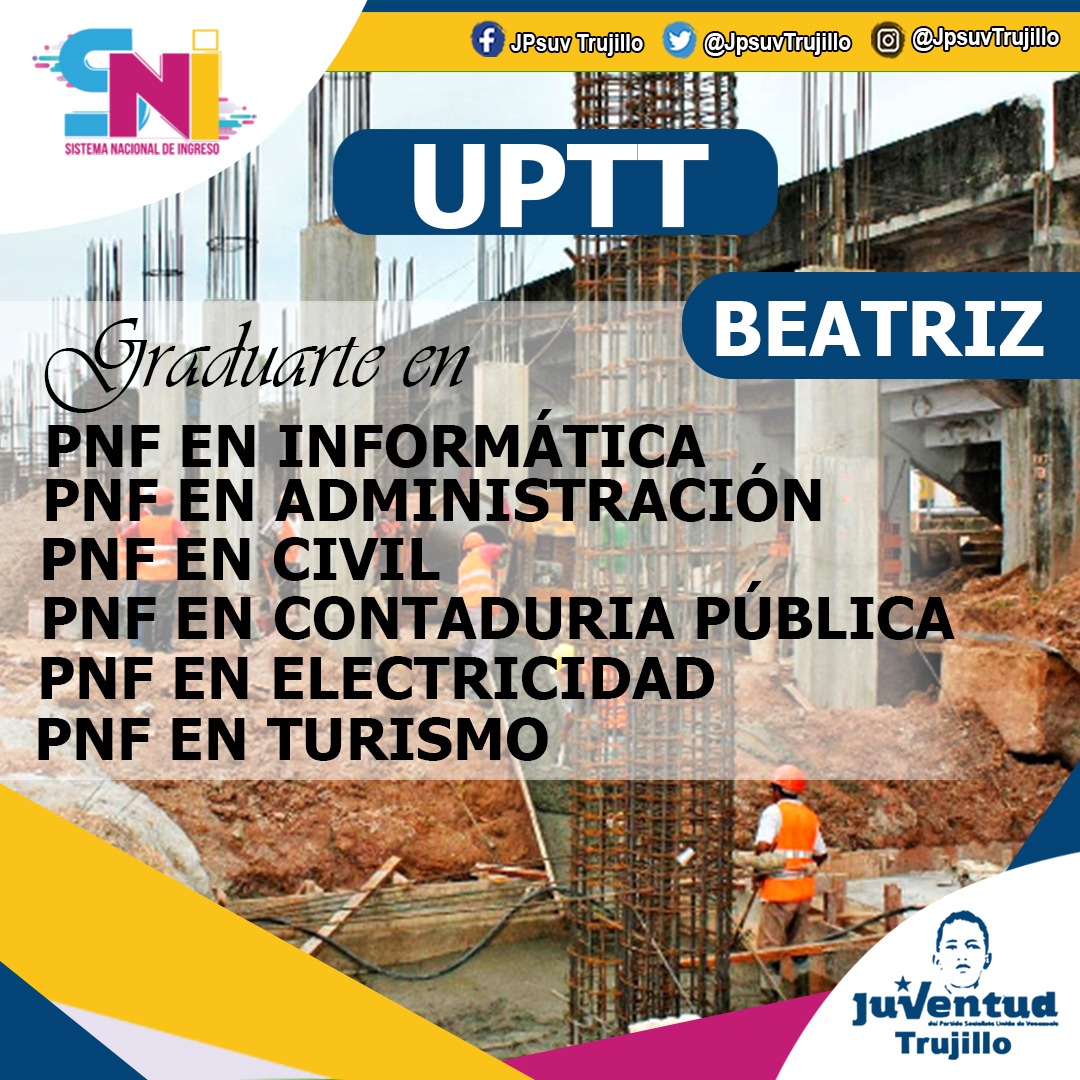 jpsuvlaceiba201's tweet image. Hey chamo no te quedes sin estudiar.aqui la universidad del estado Trujillo te trae las siguientes carreras para que salgas adelante. 
#UNFA
#UPTT
Te muestra las siguiente carrera q deseas estudiar..
#FVEUTrujillo
#yosoyjpsuvlaceiba
#yosoyjpsuvtrujillo
#GraciasPuebloHeroico