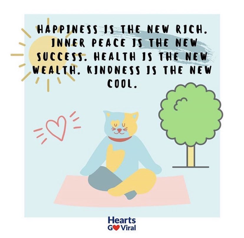 HeartsGoViral's tweet photo. Felicidad la nueva riqueza, la paz interior el nuevo éxito, salud el nuevo bienestar y la bondad la nueva moda
#heartsgoviral #cuarentena #covid19 #COVID19 #conectandonos #ansiedad #desanimo https://t.co/Q47v5bAi0x