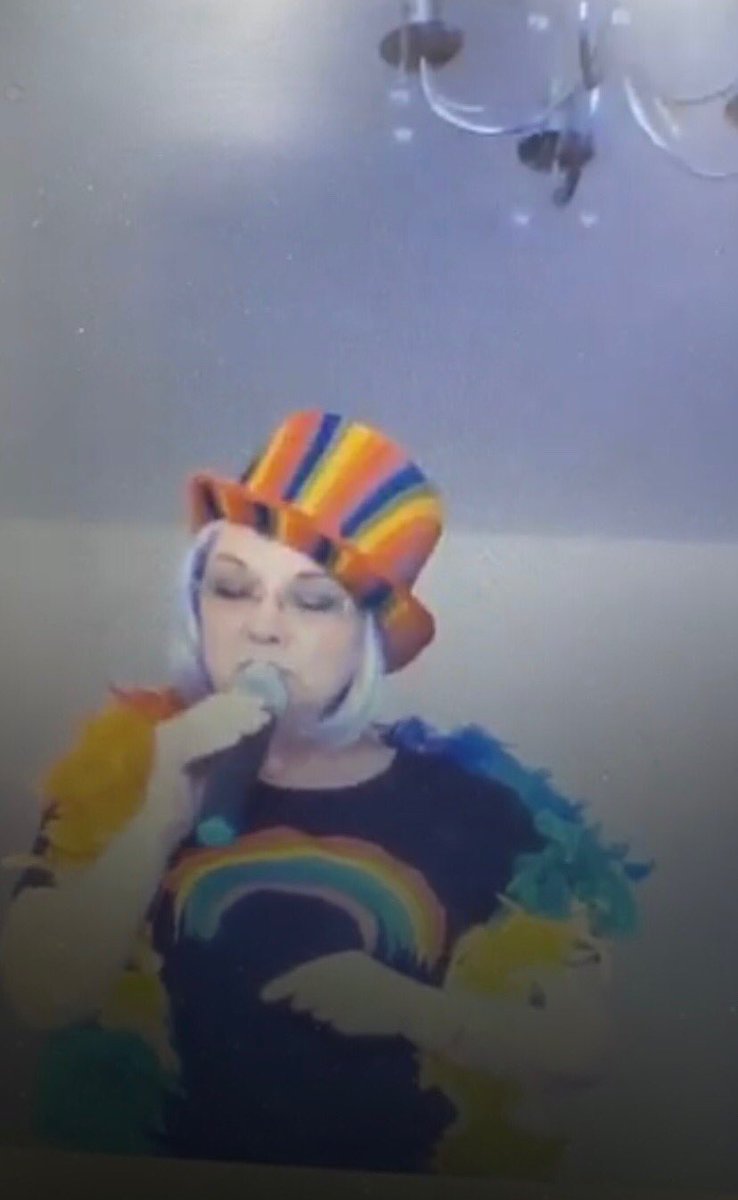 BlackpoolHosp's tweet photo. Did you catch our virtual live performances from our E&amp;D Lead Tina? Pop over to our Facebook page to view again! @BlackpoolHospitals #BTHVirtualPride #NHSVirtualPride 🏳️‍🌈🙌🏼 https://t.co/bOE2heyrG3