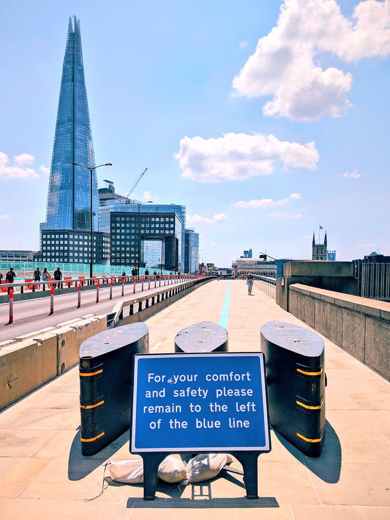 The Shard • Speaking of pedestrian diversions, for those of you who regularly walk across London Bridge into the City, be prepared to stay in your lane. I rather like this; this should stay. / Trip into central London; No. 10